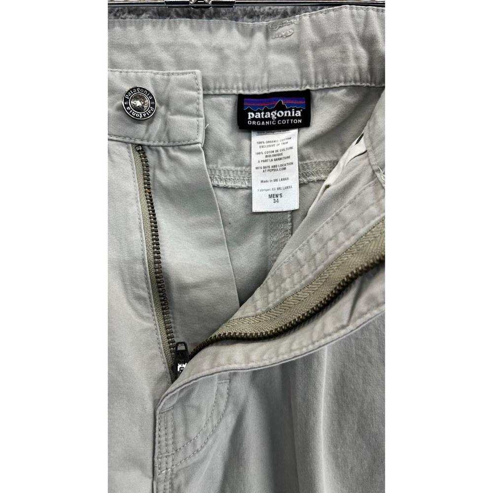 Patagonia Pants Mens Size 34 (Fit 34x30) Beige Off White Straight Leg Flat Front - Picture 9 of 13